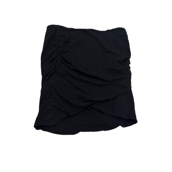 James Perse Wrap Mini Skirt in Black - Picture 4 of 7